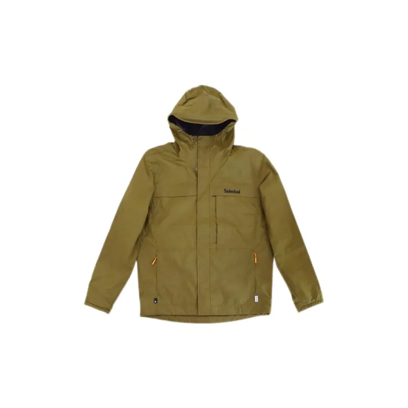 Timberland Outdoor Hiking Waterproof And Windproof Windbreaker Jacket Unisex Dark Olive Green-3