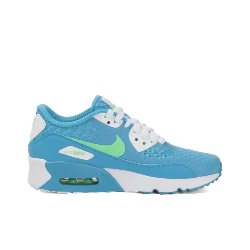 Nike Air Max 90 Ultra 2.0 Br Durable Breathable Low Top Casual Shoes GS Blue Green White-1