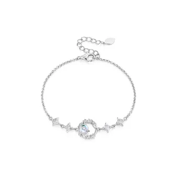 KADER S925 Silver Bracelets Women's Dazzling Color Candy Color Goddess Zhenxiang Box