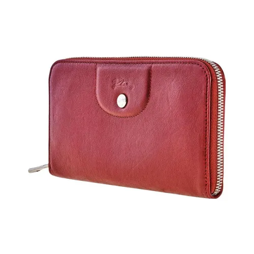LONGCHAMP Leather Wallet Women's Red