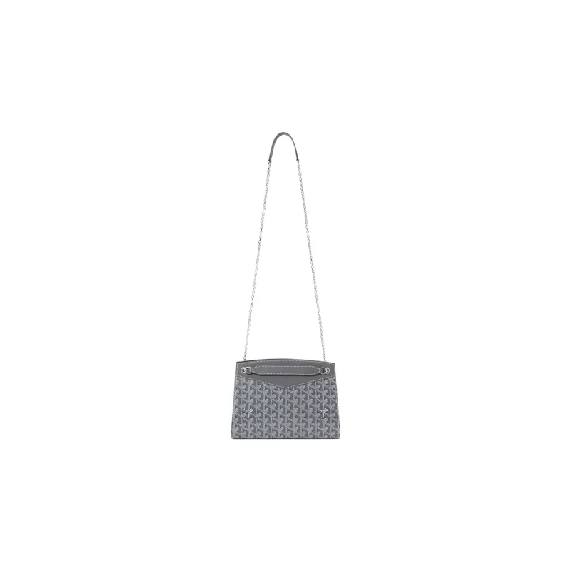 GOYARD Rouette Canvas With Leather Totes Chain Bag Shoulder Bag Women's Gray-1