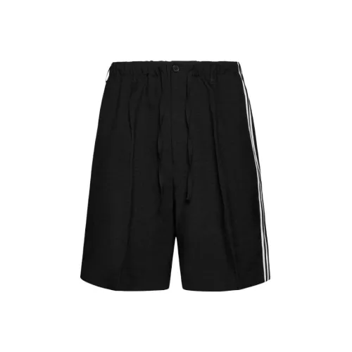 Y-3 Stripe-Detailed Knee-Length Shorts Black