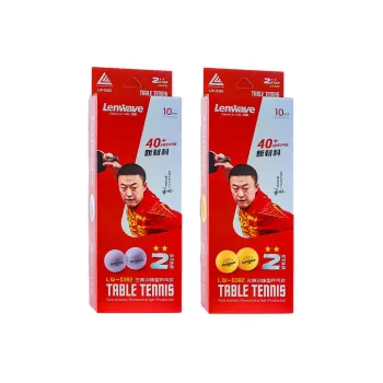 LENWAVE 2 Star Table Tennis High Stretch Stable And Durable Yellow White 10 Pack