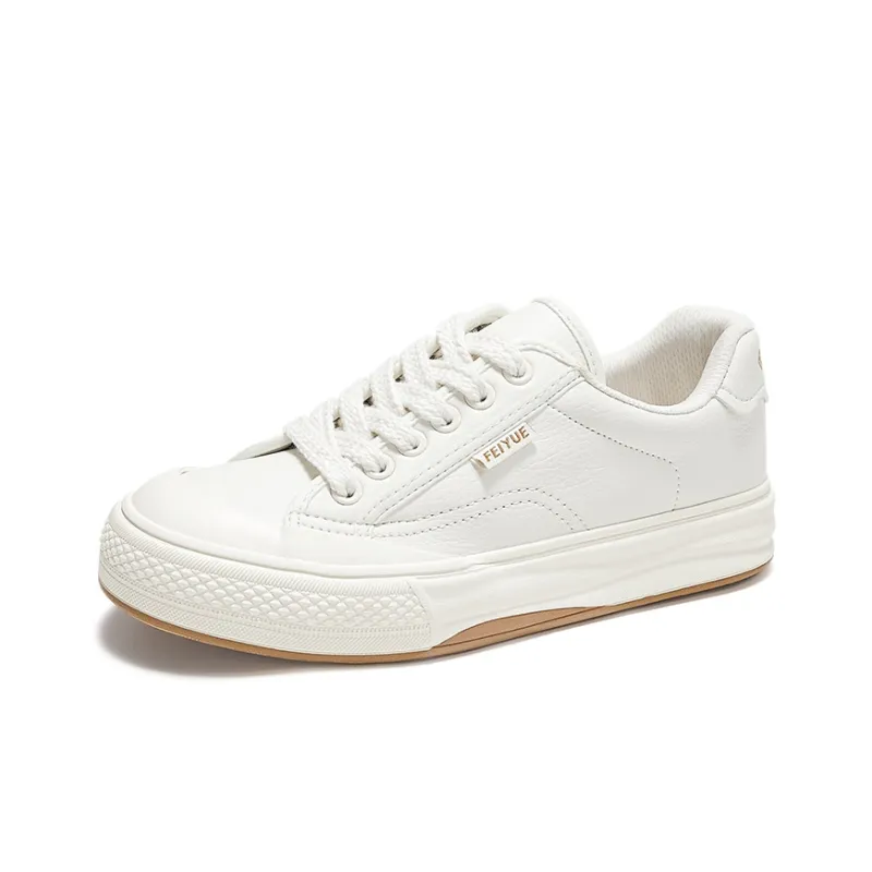 Feiyue Small White Shoes Abrasion-Resistant Low-Top Skateboard Shoes Women's Beige-1