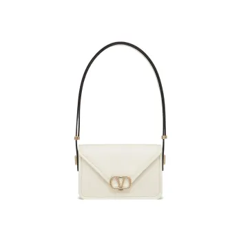 Valentino Calfskin Handbag Shoulder Bag Women's Ivory White