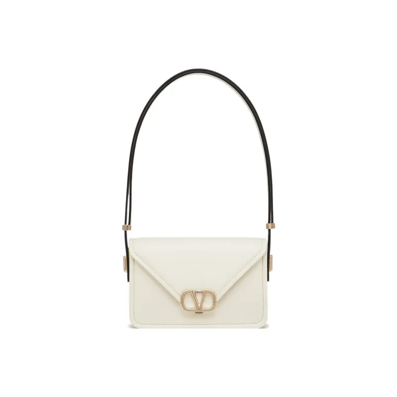 Valentino Calfskin Handbag Shoulder Bag Women's Ivory White-0