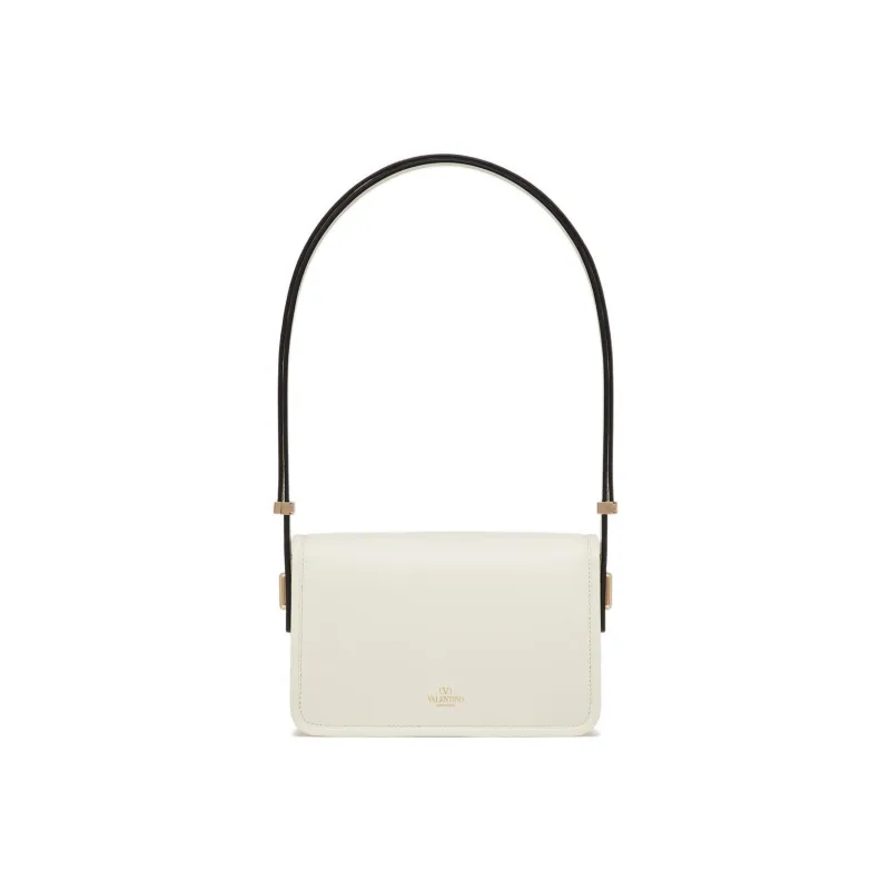 Valentino Calfskin Handbag Shoulder Bag Women's Ivory White-3