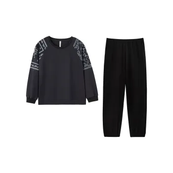DAMOS·LOVE Pajama Set Fall Women's Dark Gray