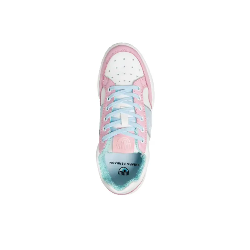 CHIARA FERRAGNI Cushioning Low-Top Casual Shoes Women's Pink White-3