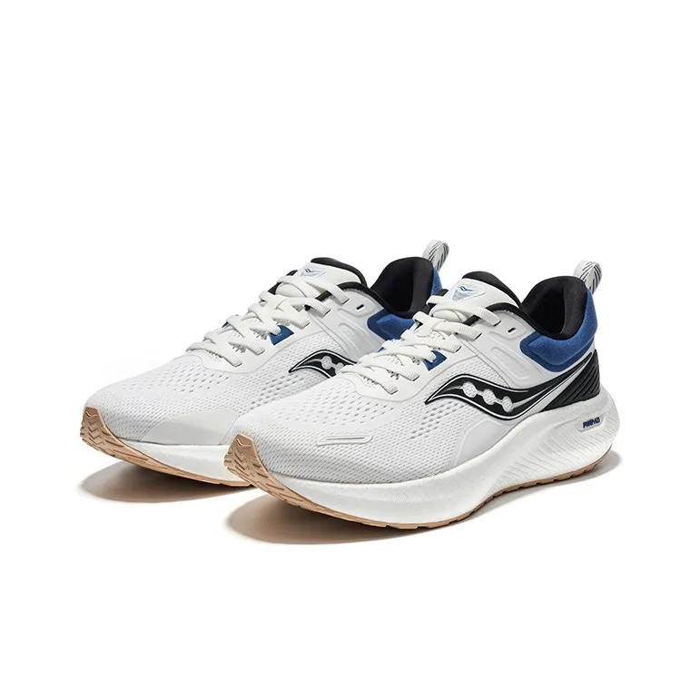 Saucony Surge 2 Cushioning Low Top Casual Running Shoes Unisex White Black Blue-2