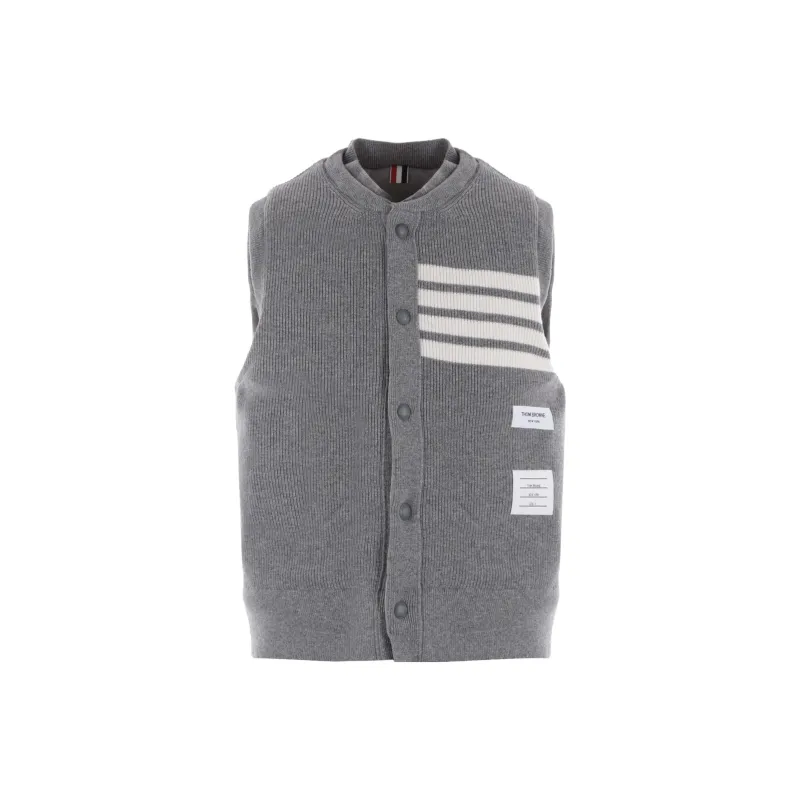 THOM BROWNE Padded design Button down Gilet-1