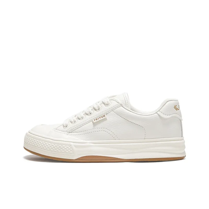 Feiyue Small White Shoes Abrasion-Resistant Low-Top Skateboard Shoes Women's Beige-0