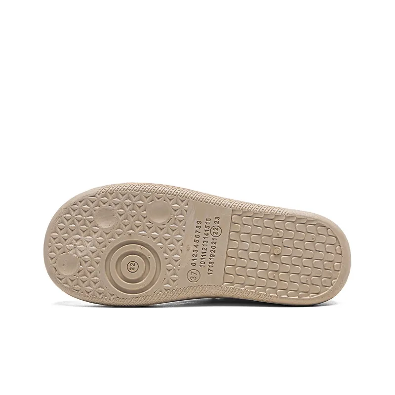 RENBEN Cushioned Wear Resistant Breathable Height Increasing Low Top Skateboard Shoes Women's Beige Coffee-4
