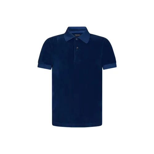 TOM FORD Polo Shirts Men Blue