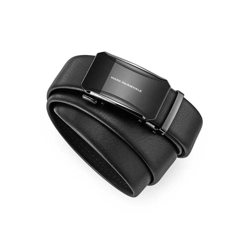 FAIRWHALE Genuine Cow Leather Automatic Buckle Genuine Leather Belts Men's Width 3.5CM-4