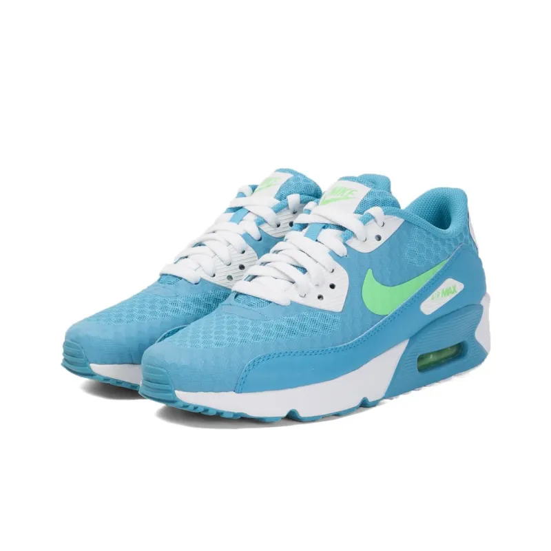 Nike Air Max 90 Ultra 2.0 Br Durable Breathable Low Top Casual Shoes GS Blue Green White-2