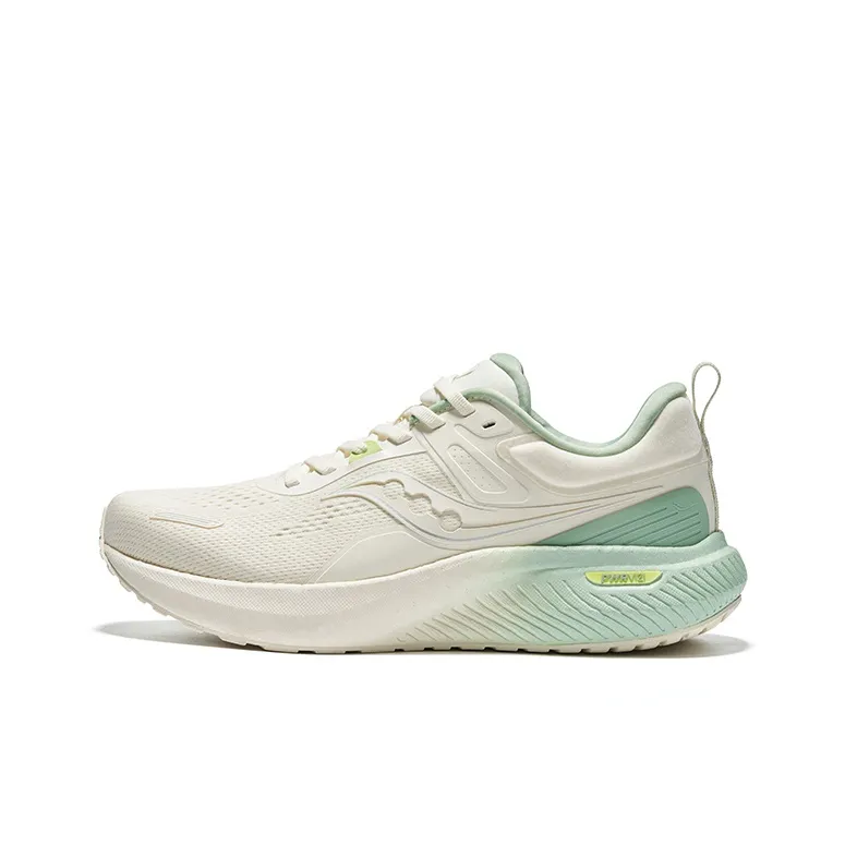 Saucony Surge 2 Cushioned Slip Resistant Low Top Marathon Running Shoes Unisex Beige Green-0