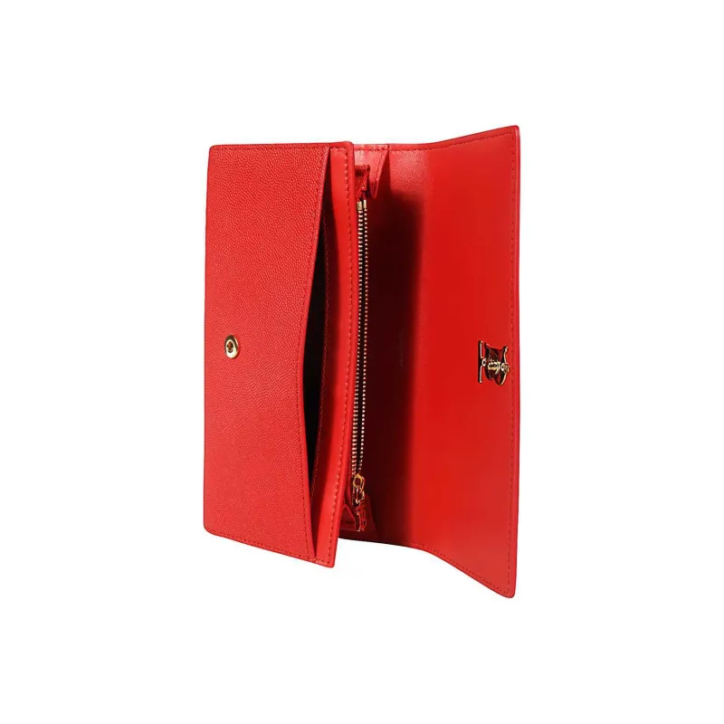 Burberry Grained Lambskin Card Holder Wallet Regular Women's Red-2