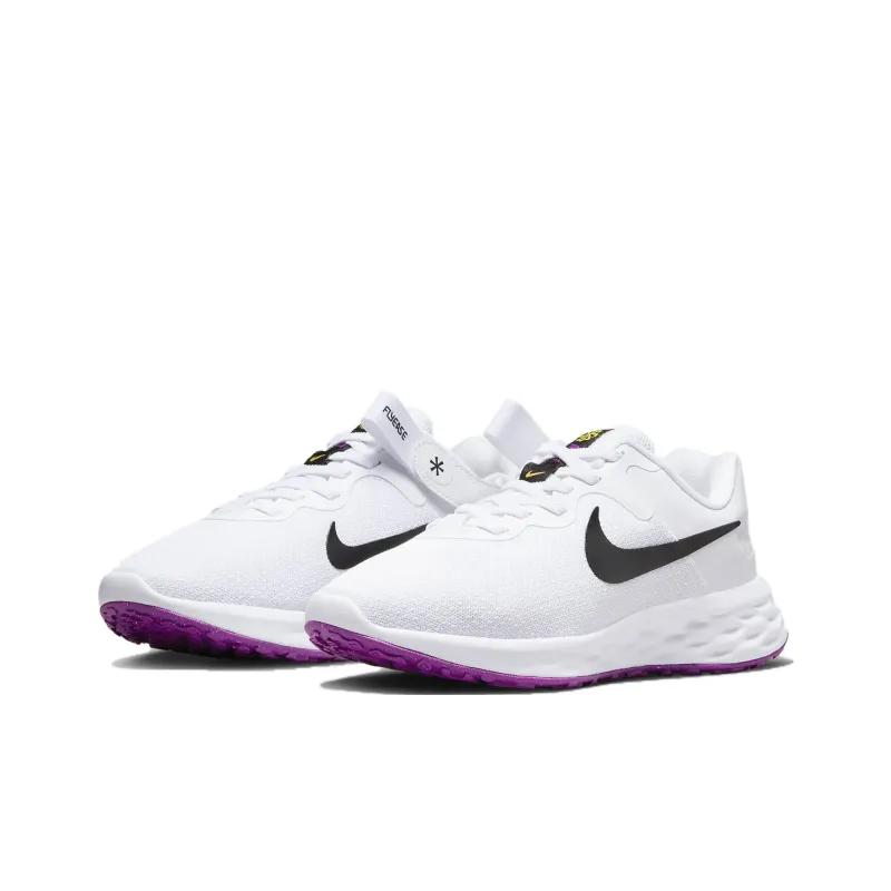 Nike Revolution 6 FlyEase Next Nature 'White Black Purple' Women's-2