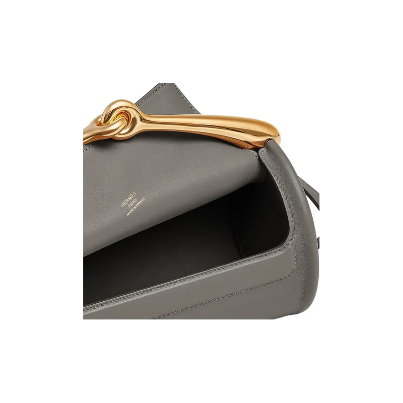 HERMES Maximors Swift Calfskin Shoulder Bag Crossbody Bag Women's 0L Grismeyer Cumulus Gray-4