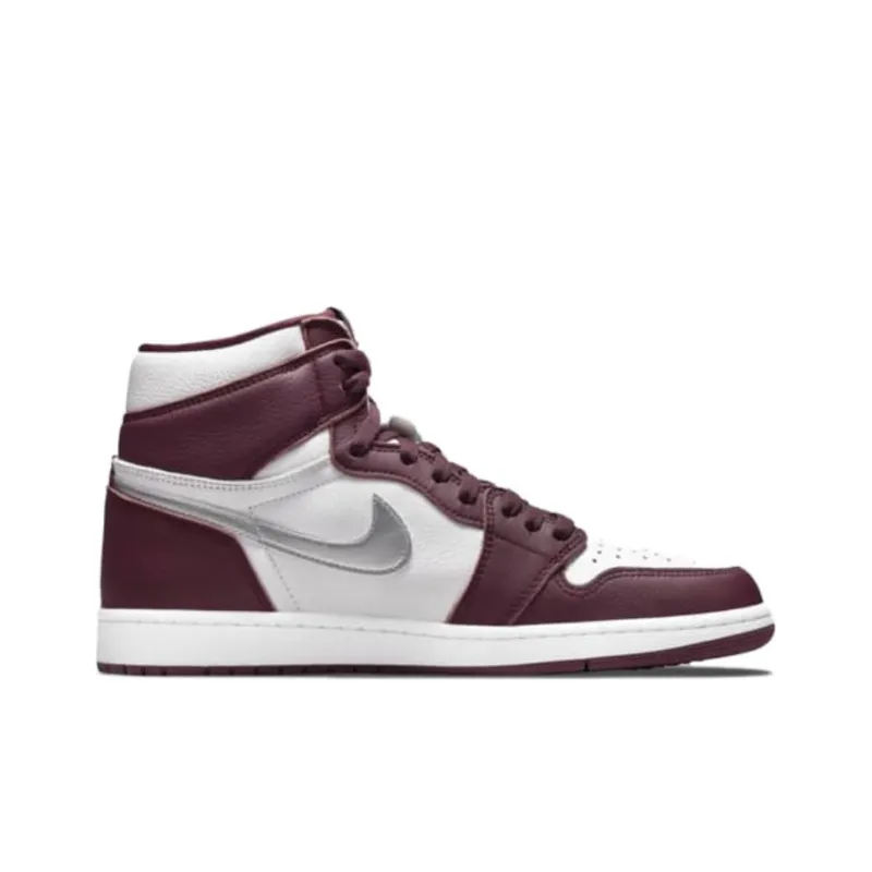 Jordan Air Jordan 1 Anti Slip Wear Resistant High Top Vintage Basketball Shoes Unisex Red-1