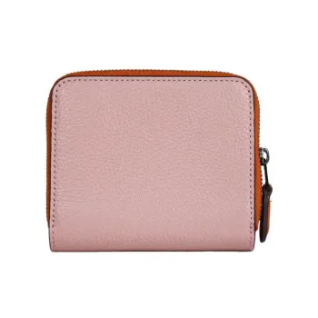 COACH Billfold Wallet Leather Card Holder Wallet Women's Light Pink