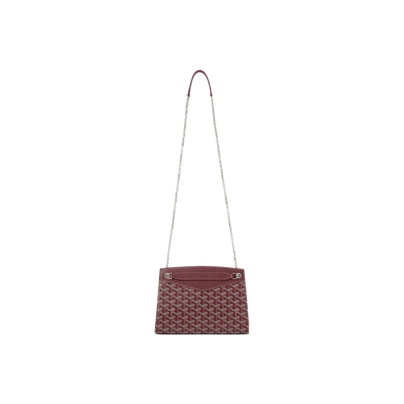 GOYARD Rouette Canvas With Leather Totes Chain Bag Shoulder Bag Women's Burgundy-3