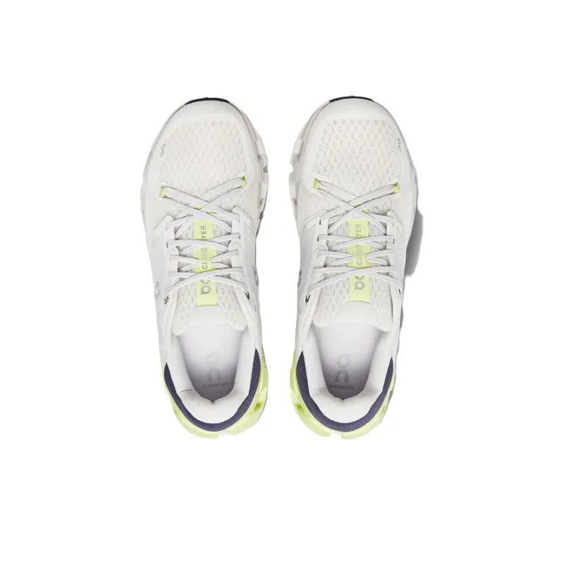 On Cloudflyer Cushioned Wear Resistant Lightweight Low Top Casual Running Shoes Men's White Yellow-3