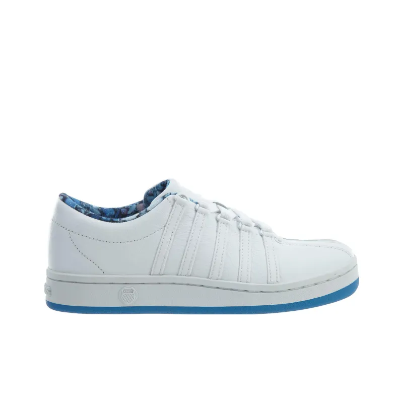 KSWISS Slip Resistant Low Top Skateboard Shoes Women's White Blue-1