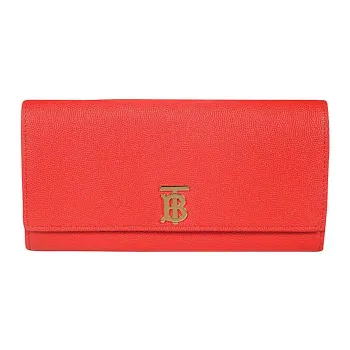 Burberry Grained Lambskin Card Holder Wallet Regular Women's Red