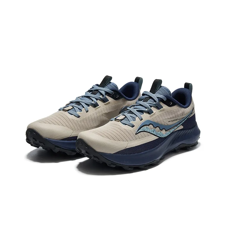 Saucony Peregrine 13 Peregrine Falcon 13 Anti Slip Wear Resistant Low Top Trail Running Running Shoes Men's Milan Beige-2