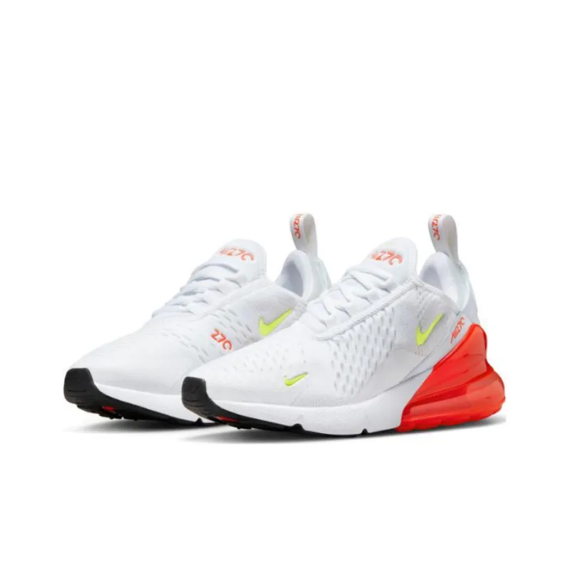 Nike Air Max 270 White Bright Crimson Volt Women's-2