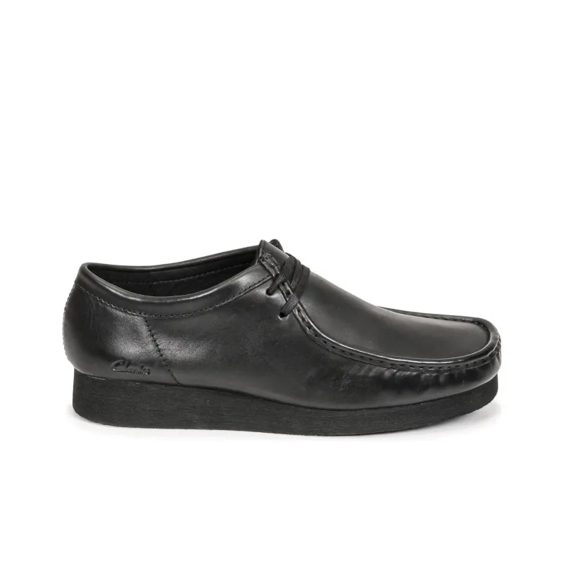clarks Shacre Boot Black Leather-1
