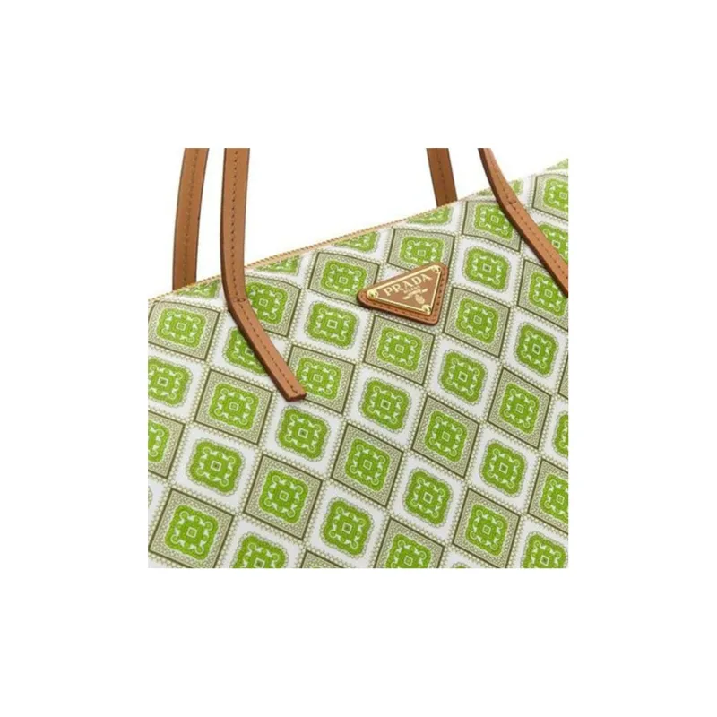 PRADA Re-Nylon Recycled Nylon Tote Bag Shopping Bag Shoulder Bag Handbag Women's Green-4