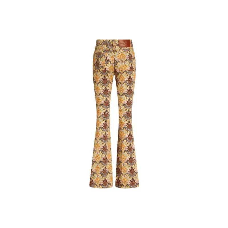 ETRO Paisley Printed Flared Leg Jeans-1
