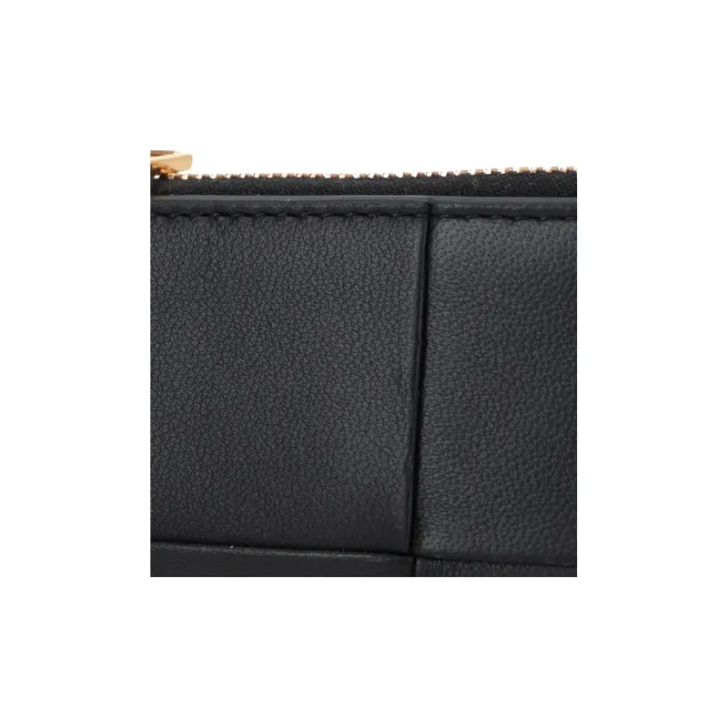 Bottega Veneta Lambskin Key Pouch Regular Women's Black-3