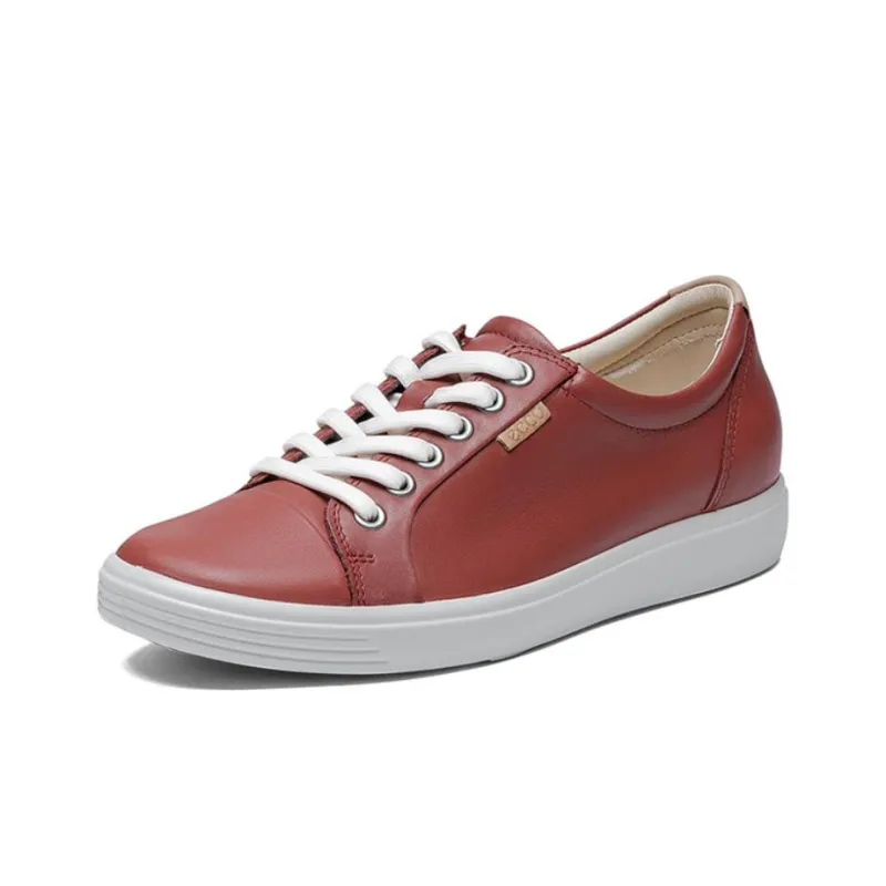Ecco Low Top Skateboard Shoes Women's Red-2