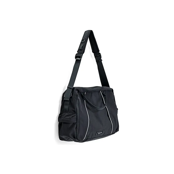 MYEDITION Shoulder Bag, Crossbody Bag, Handbag Tote Nylon Black/Gray Unisex-6
