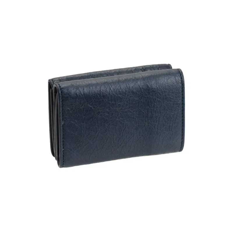Balenciaga Leather Wallet Regular Women's Blue Black-1
