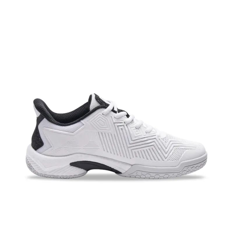 KUMPOO Anti Slip Wear Resistant Low Top Badminton Shoes Unisex White-1
