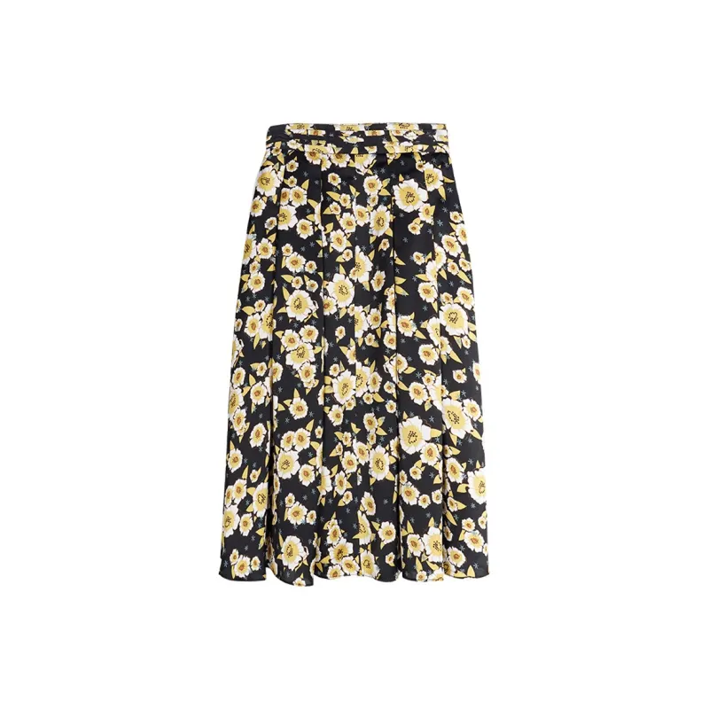 MISSSHINE Casual Long Skirts Women's Yellow-1