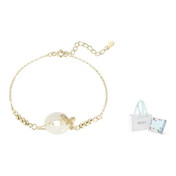DAISY BEAUTY Hetian Jade Hetian Jade Bracelets Women's Pale Greenish-White Jade