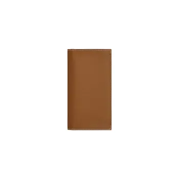 HERMES Swift Leather Wallet Women's Gold/Pepper Red