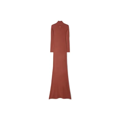 OFF-WHITE Long-Sleeved Dresses Women's Brown Red