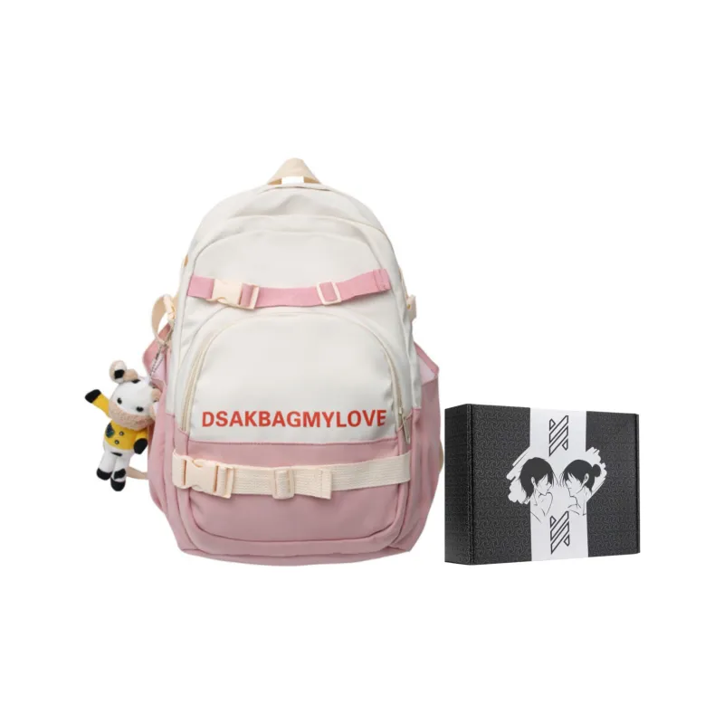NOMK Nylon Backpack Regular Unisex Yellow/Black/Pink/Green-8