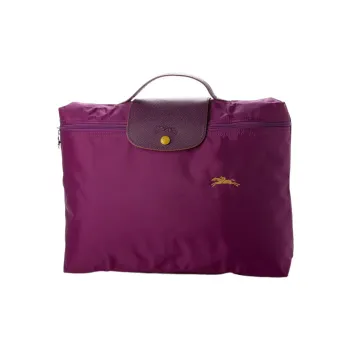 LONGCHAMP Le Pliage Club Fabric Cow Leather Patchwork Handbag Regular Women's Violet