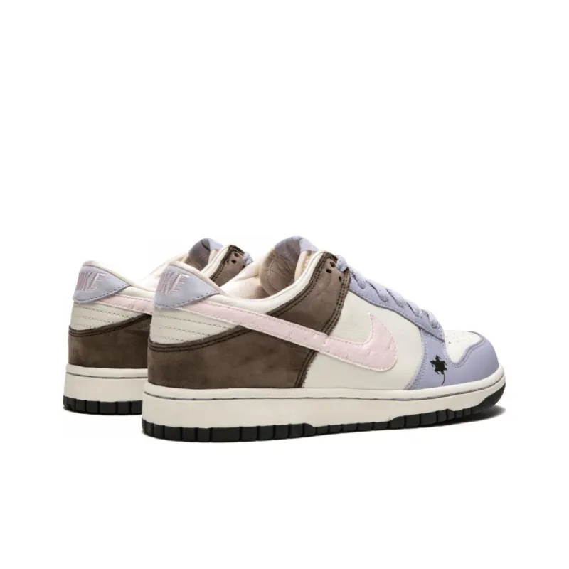 Nike Dunk Low Premium Wear-Resistant Low-Top Skateboard Shoes Women's Pink Purple-3