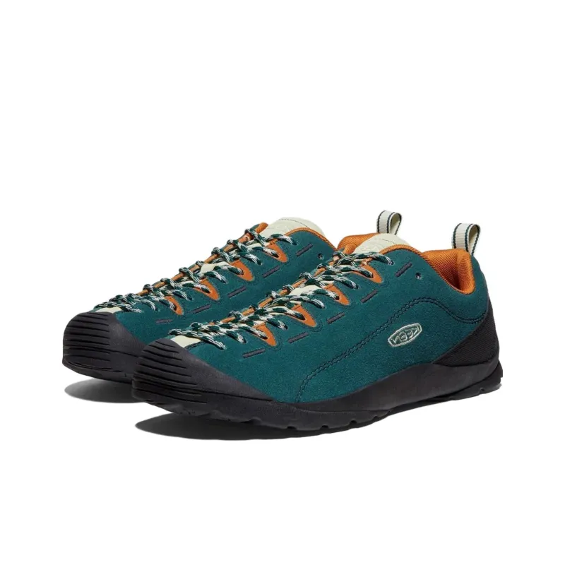 KEEN Jasper Slip Resistant Low Top Hiking Shoes Men's Lake Green-2