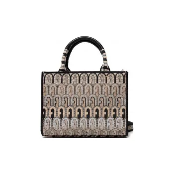 Furla Opportunity Jacquard Fabric Fabric Tote Bag Shopping Bag Shoulder Bags Mini Women's Desert Series