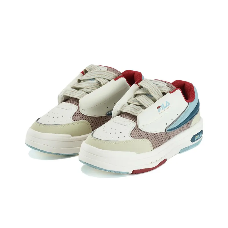 FILA MIX Anti Slip Wear Resistant Low Top Skateboard Shoes Women's White Umber-2